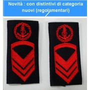 Tubolari (paio)  ricamati  con categorie di specialità aggiornate secondo nuove disposizioni (disponibili da SCP 3^cl, SCP 2^cl, SCP 1^cl e  SCP 1^cl scelto della Marina Militare Italiana)